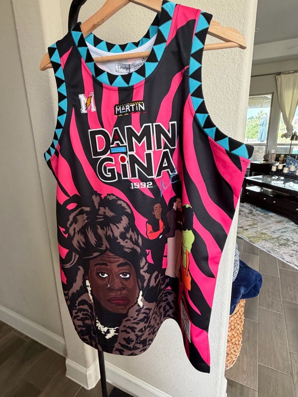 Headgear Classics Damn Gina Martin Sheneneh Character Pink Basketball Jersey L